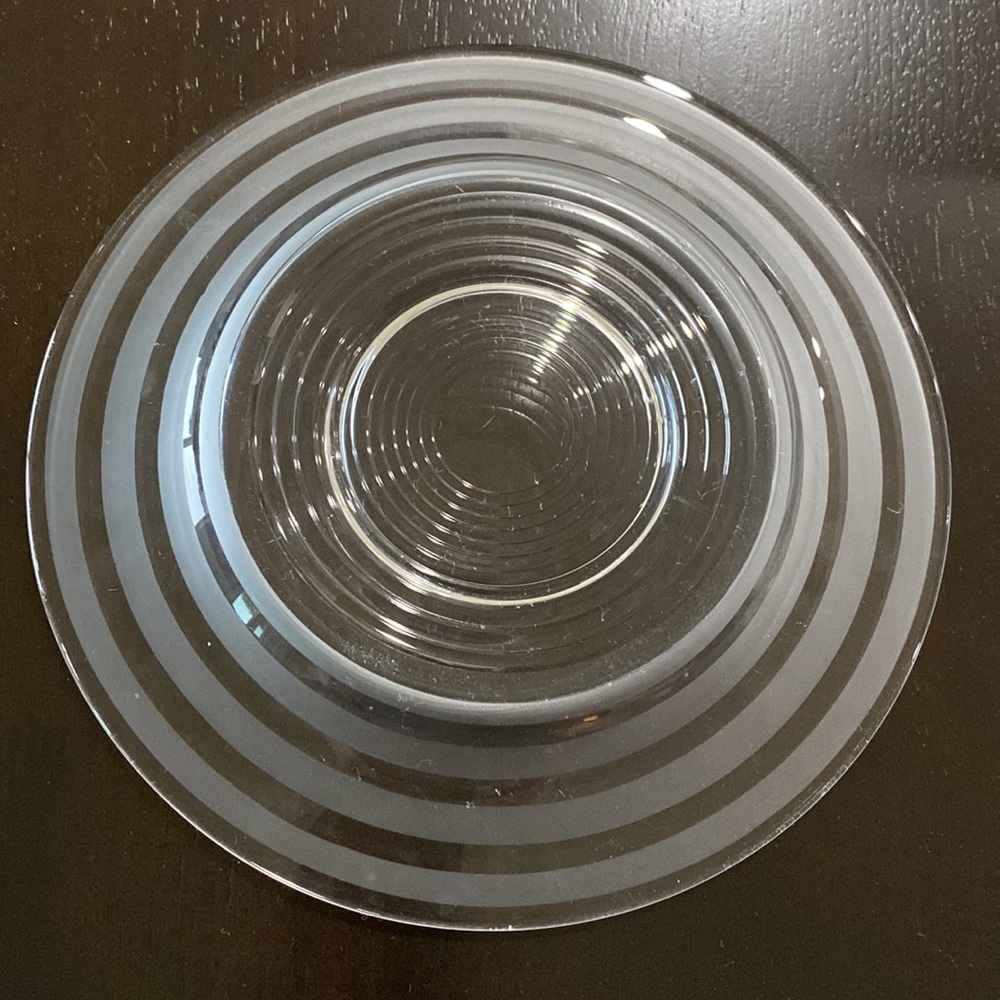 Vintage 8” Clear Glass Ribbed Plate! - Picture 2 of 4